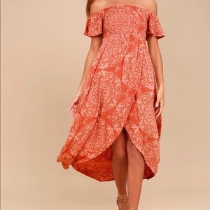 O'NEILL Off-the-Shoulder Midi Dress -Sz Small